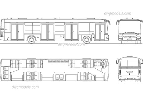 autocad bus block|City Bus CAD block, AutoCAD file download, 2D model.